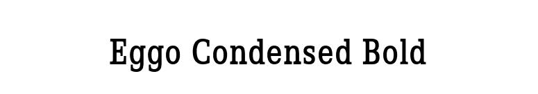 Eggo Condensed Bold font preview