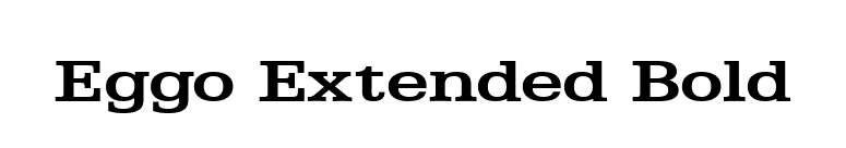 Eggo Extended Bold font preview