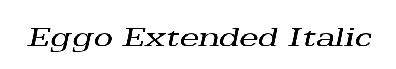 Eggo Extended Italic font preview