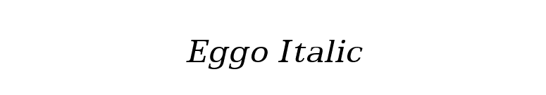 Eggo Italic font preview