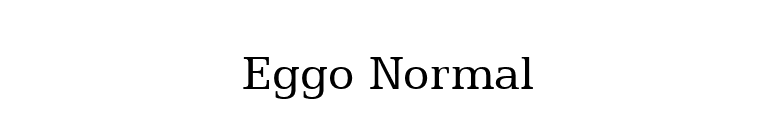Eggo Normal font preview