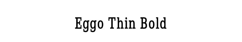 Eggo Thin Bold font preview