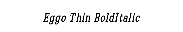 Eggo Thin BoldItalic font preview