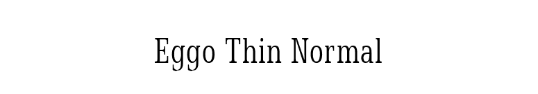 Eggo Thin Normal font preview