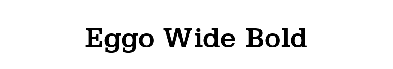 Eggo Wide Bold font preview