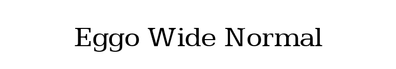 Eggo Wide Normal font preview
