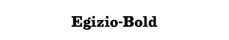 Egizio-Bold font preview