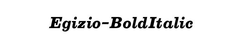 Egizio-BoldItalic font preview