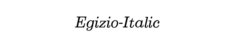 Egizio-Italic font preview