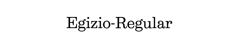Egizio-Regular font preview