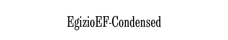 EgizioEF-Condensed font preview
