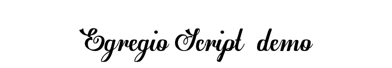 Egregio Script_demo font preview
