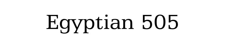 Egyptian 505 font preview
