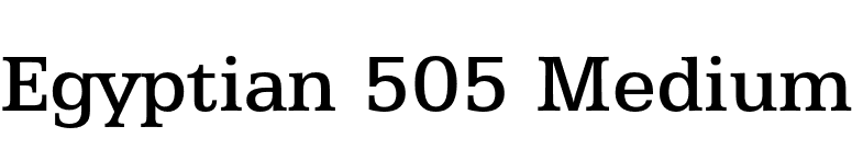 Egyptian 505 Medium font preview