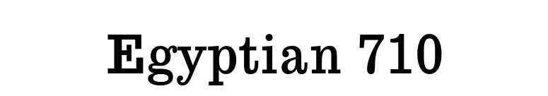 Egyptian 710 font preview
