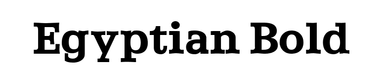 Egyptian Bold font preview