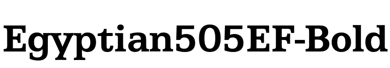 Egyptian505EF-Bold font preview