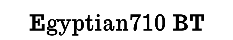 Egyptian710 BT font preview