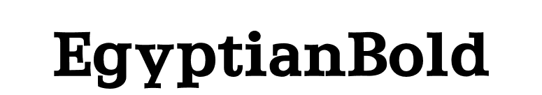 EgyptianBold font preview