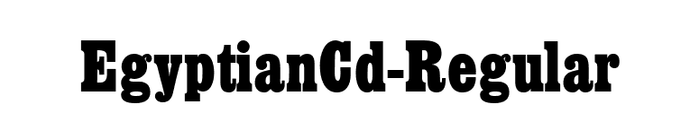 EgyptianCd-Regular font preview