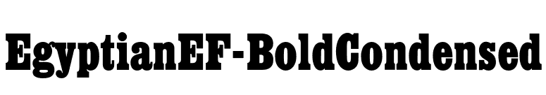 EgyptianEF-BoldCondensed font preview
