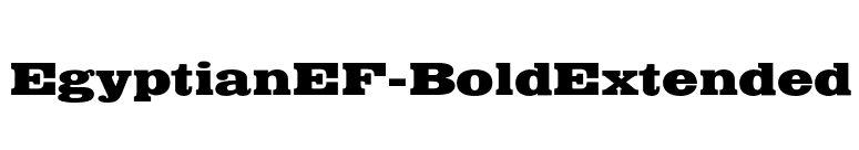 EgyptianEF-BoldExtended font preview