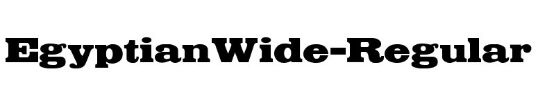 EgyptianWide-Regular font preview