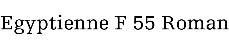 Egyptienne F 55 Roman font preview