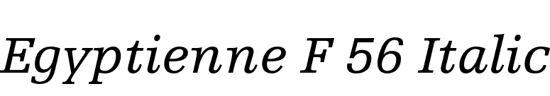 Egyptienne F 56 Italic font preview