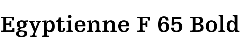 Egyptienne F 65 Bold font preview