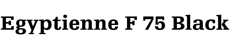 Egyptienne F 75 Black font preview