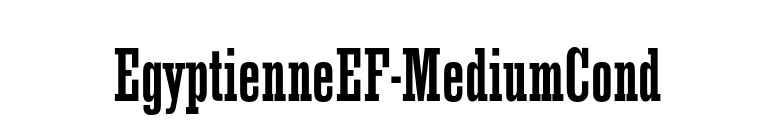 EgyptienneEF-MediumCond font preview