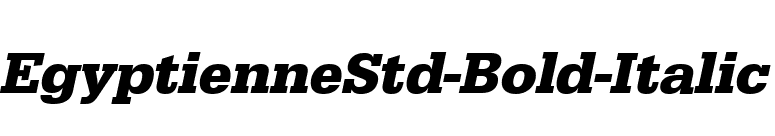 EgyptienneStd-Bold-Italic font preview