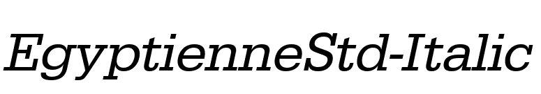 EgyptienneStd-Italic font preview