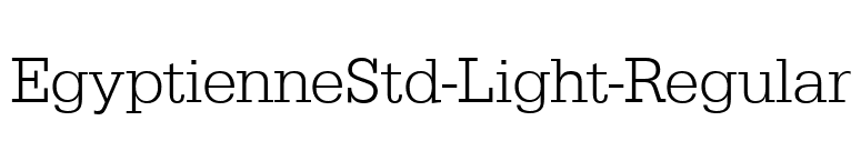 EgyptienneStd-Light-Regular font preview