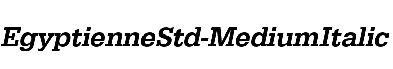 EgyptienneStd-MediumItalic font preview
