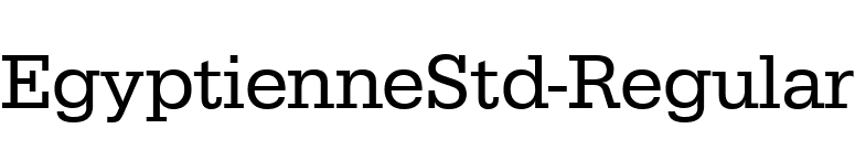 EgyptienneStd-Regular font preview
