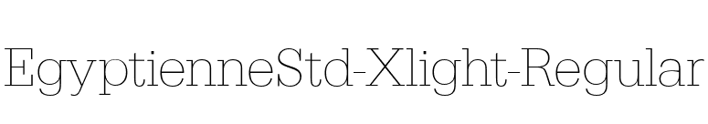 EgyptienneStd-Xlight-Regular font preview