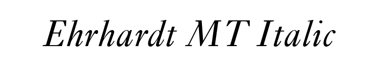 Ehrhardt MT Italic font preview