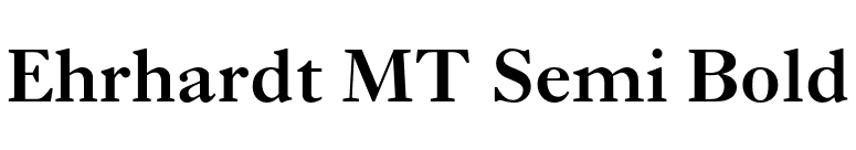 Ehrhardt MT Semi Bold font preview