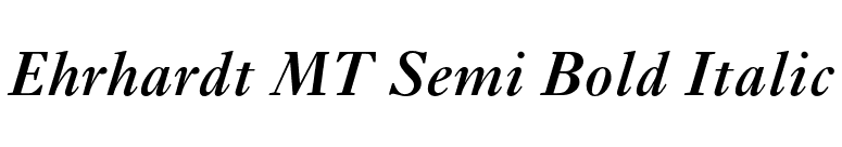 Ehrhardt MT Semi Bold Italic font preview