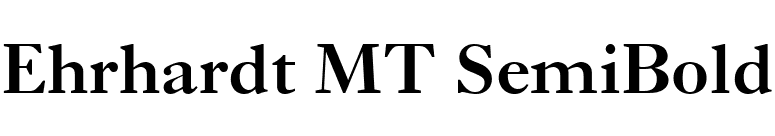 Ehrhardt MT SemiBold font preview
