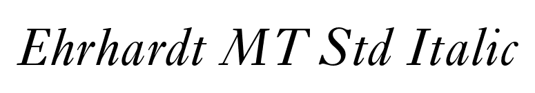 Ehrhardt MT Std Italic font preview