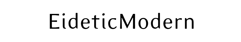 EideticModern font preview