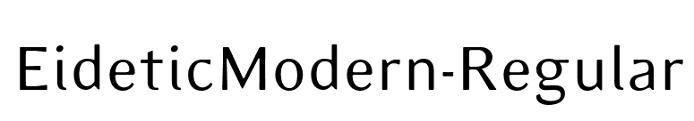 EideticModern-Regular font preview