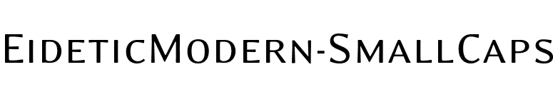 EideticModern-SmallCaps font preview