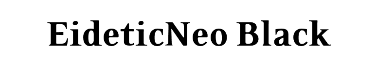 EideticNeo Black font preview