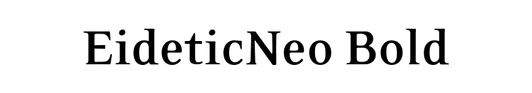 EideticNeo Bold font preview