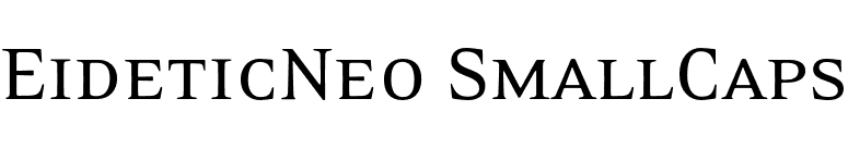 EideticNeo SmallCaps font preview