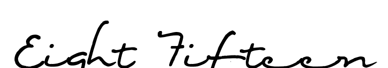 Eight Fifteen font preview